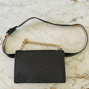 MICHAEL KORS Brown Faux Leather Logo Belt Bag Fanny Pack - M